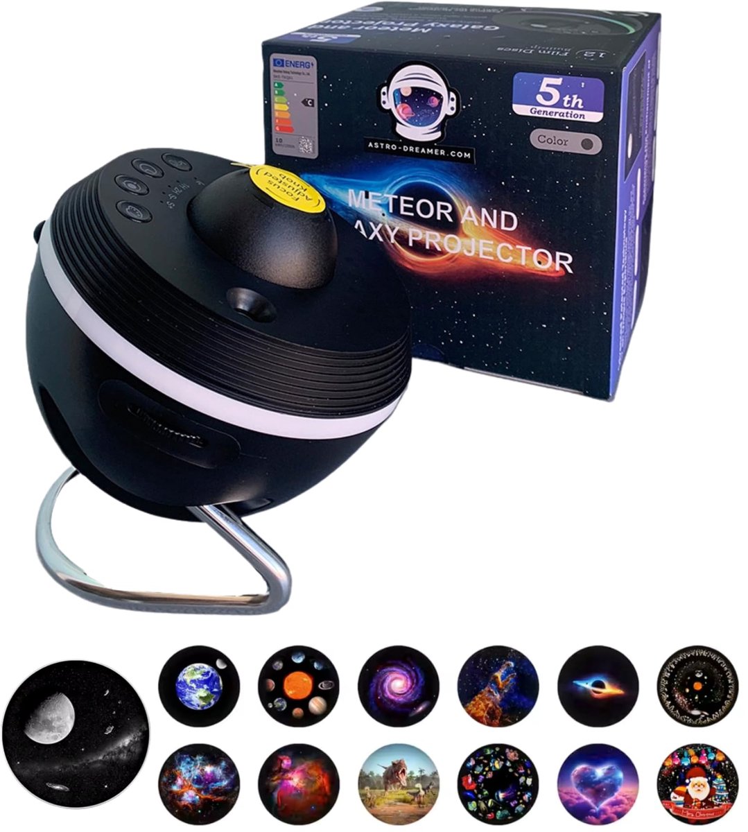 Astro Dreamer Sterrenhemel Plafond - 13 in 1 Planetarium Star Projector - Zwart