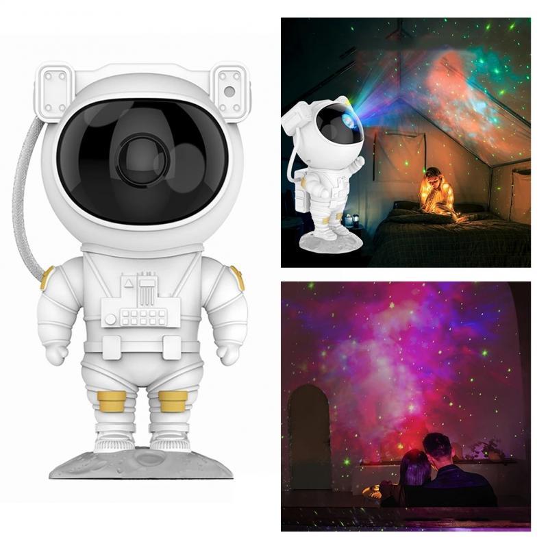 Creatieve Astronaut Galaxy Sterrenhemel Projector Nachtlamp USB Sfeerlamp Slaapkamer Tafellamp