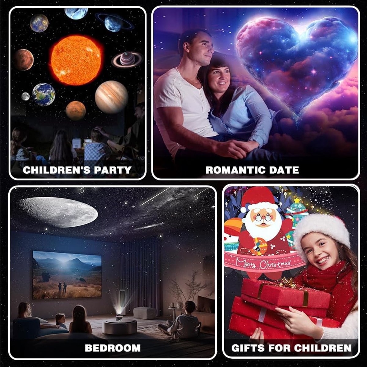 Sterrenhemel Galaxy Projector Planetarium - Zwart
