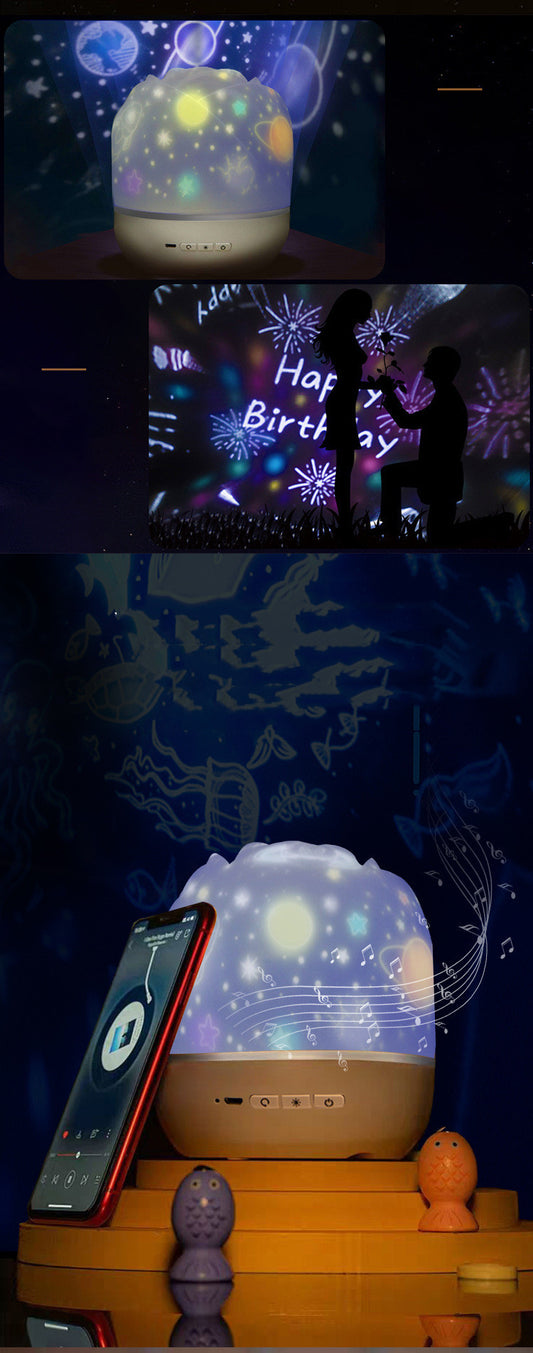 Muziek Projector Nacht Licht met BT Speaker Oplaadbare Universum Sterrenhemel Rotate LED Lamp Kleurrijke knipperende Ster