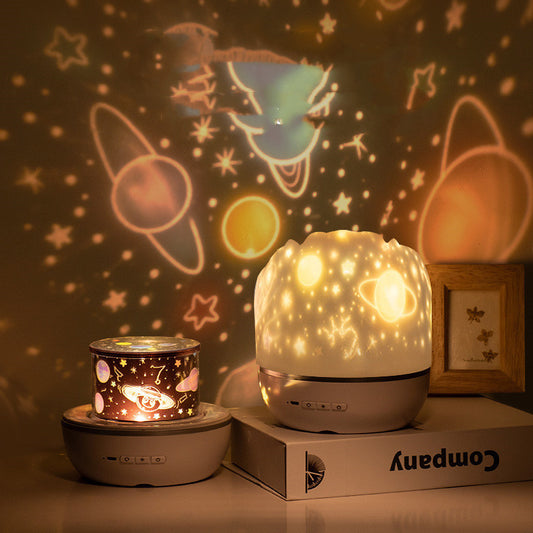 Muziek Projector Nacht Licht met BT Speaker Oplaadbare Universum Sterrenhemel Rotate LED Lamp Kleurrijke knipperende Ster