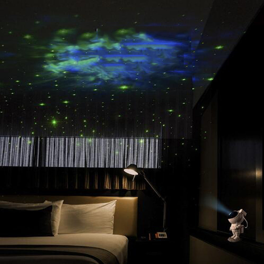 Creatieve Astronaut Galaxy Sterrenhemel Projector Nachtlamp USB Sfeerlamp Slaapkamer Tafellamp