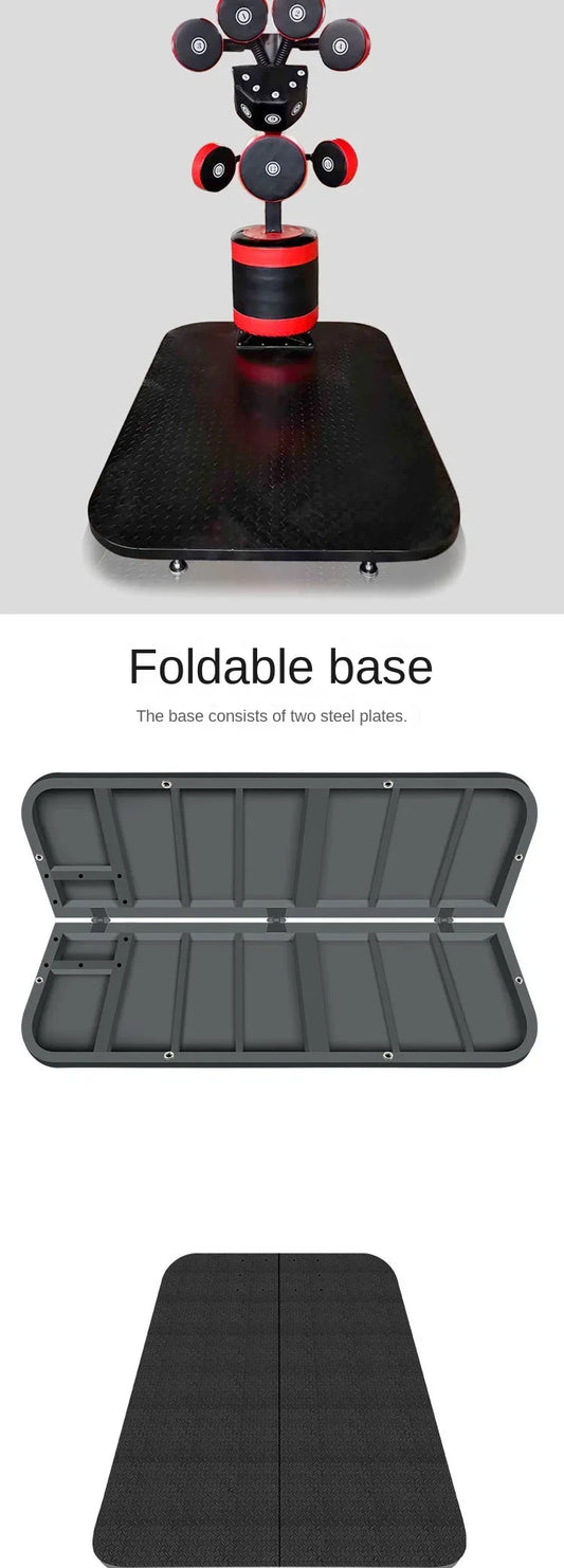 Multi Target, Multi Angle Boxing Target, Verticaal Zandzakframe inclusief vloer - Red Black